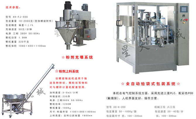 給袋式全自動(dòng)粉劑包裝機(jī)